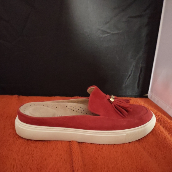 Gentle Souls Red Tassel Slip-On Sneakers - Picture 3 of 8
